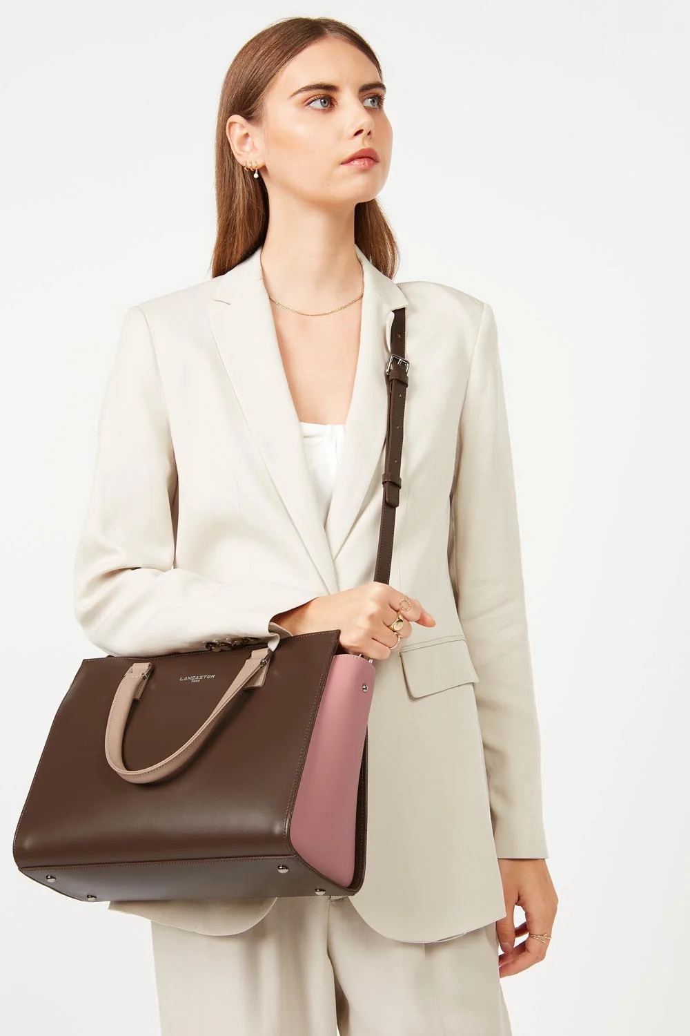 Smooth-Grand sac cabas main
