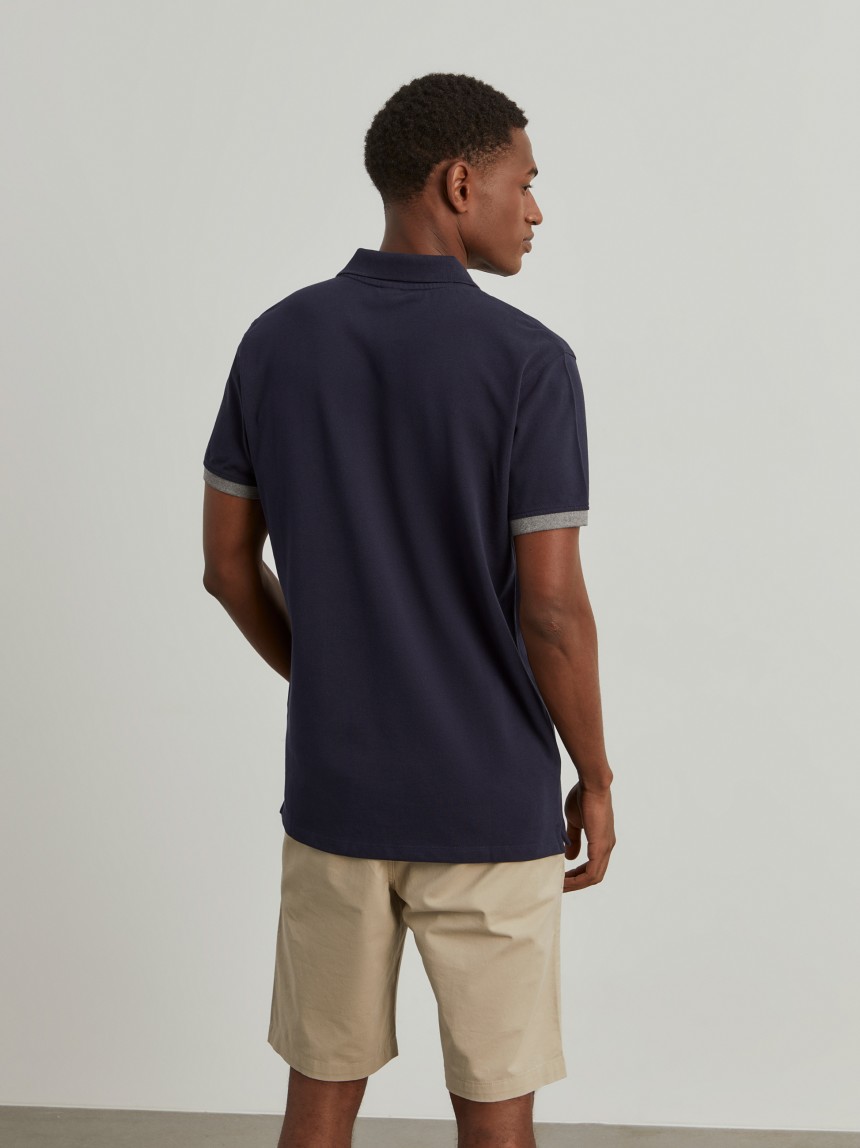 Polo piqué em algodão