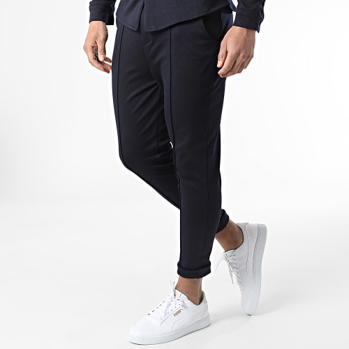 Ensemble Chemise Manches Longues Pantalon Bleu Marine