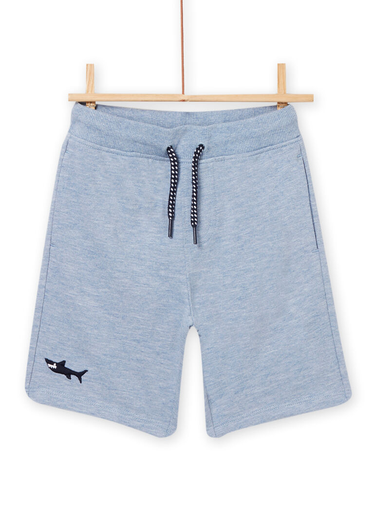 Bermuda bleu chiné enfant garçon