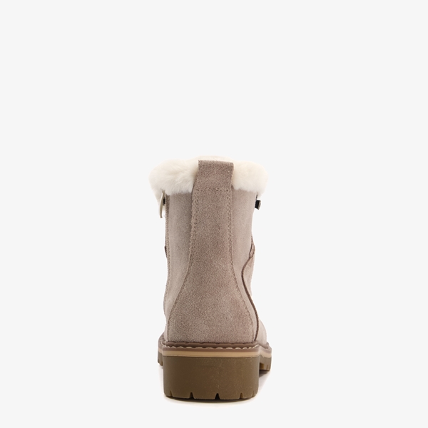 Hush Puppies suède dames veterboots beige