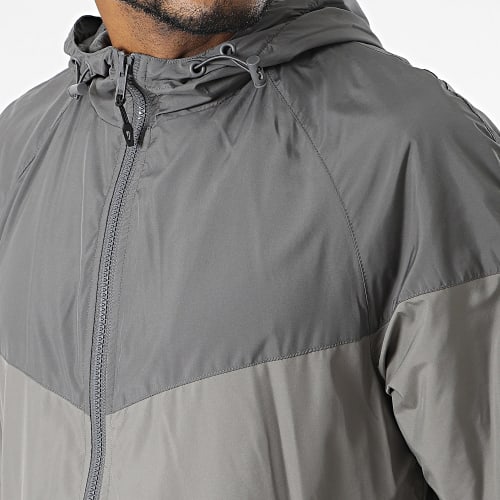 Coupe-Vent Zippé Capuche 2-Tone Tech TB2107 Gris Beige Taupe