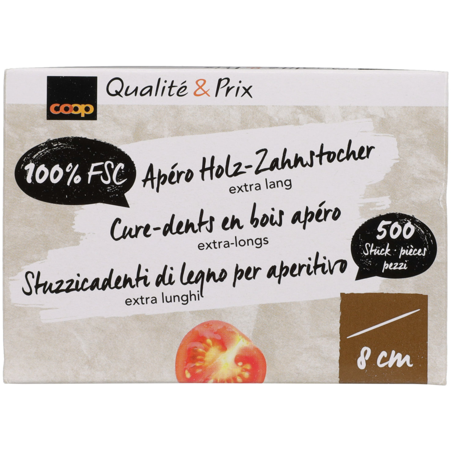 Qualité & Prix Apéro-Zahnstocher 80mm 500 Stück