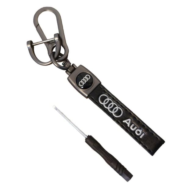 Audi Luxury Leather Keychain Keyring Audi Logo