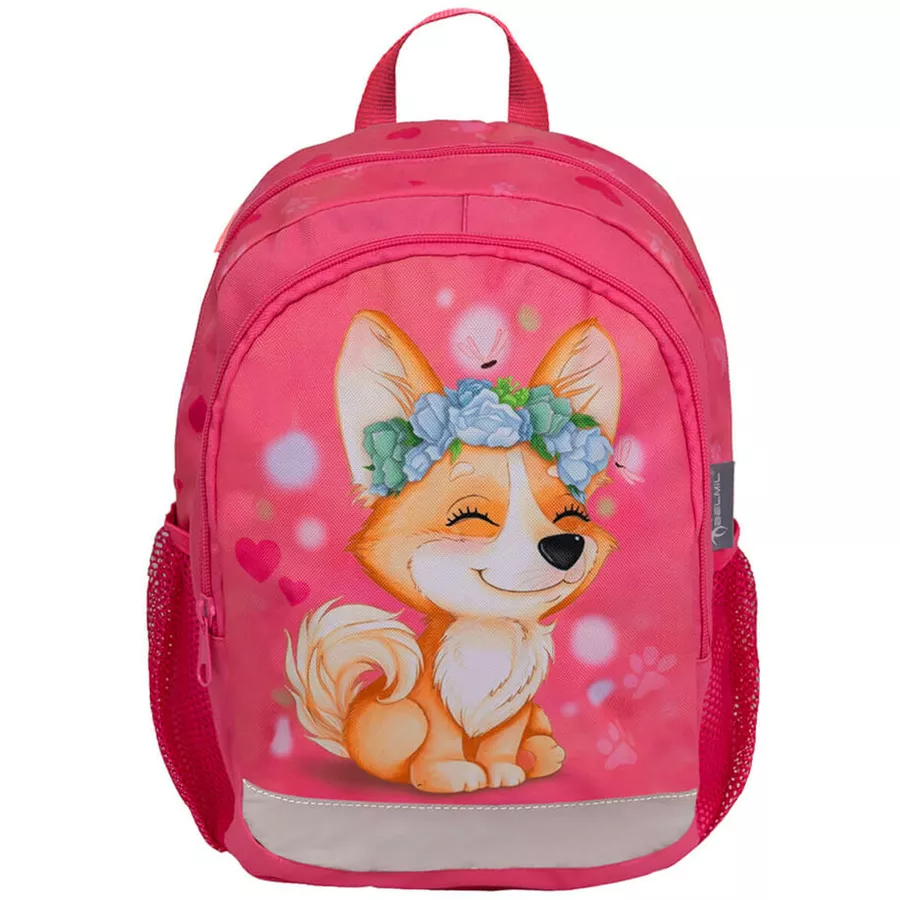 Belmil Kindergartenrucksack Kiddy Plus Kindergartenrucksack für 3-6 Jährige Kinder mit Brustgurt Cute Puppy