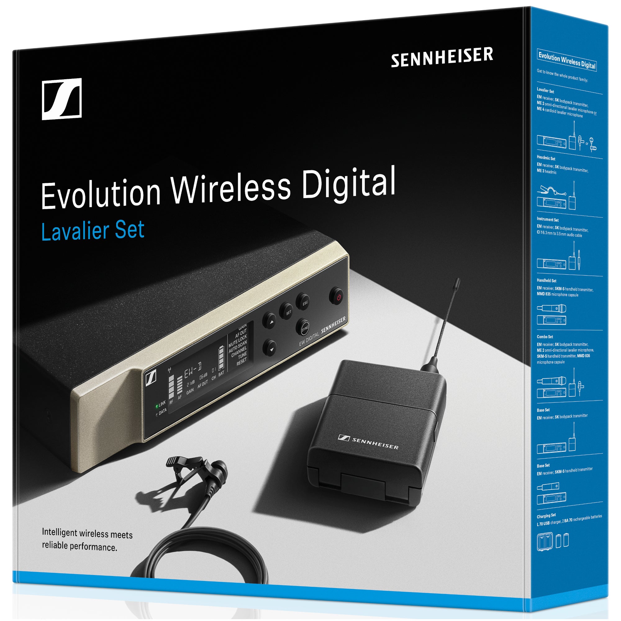 Sennheiser EW-D ME2 Set Q1-6 draadloze dasspeldmicrofoon (470.2 - 526 MHz)