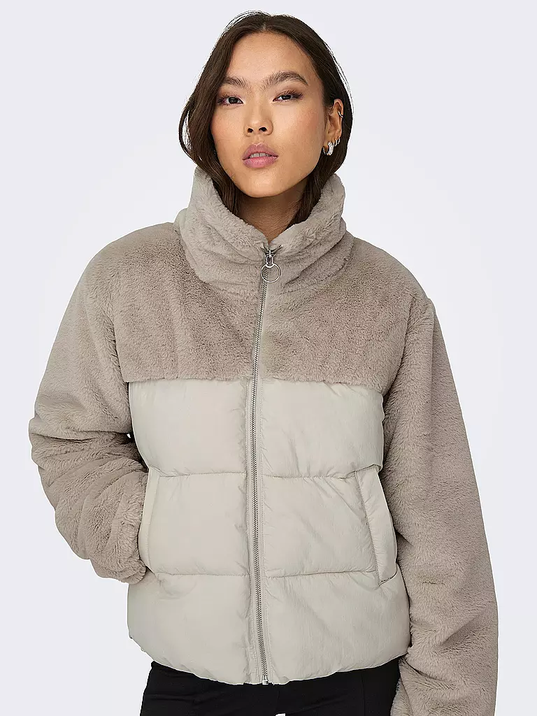 ONLY Steppjacke ONLWANJA hellgrau