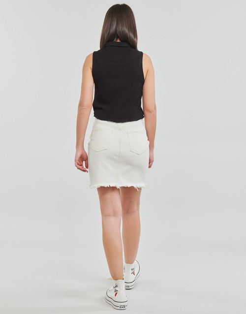 Tommy Jeans - TJW CROP SLEEVELESS RIB POLO - Noir