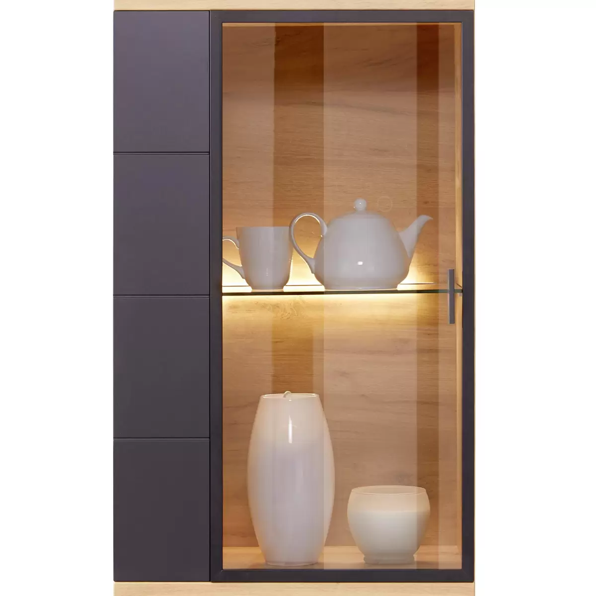 Vitrine Tonale Artisan Eiche,grau