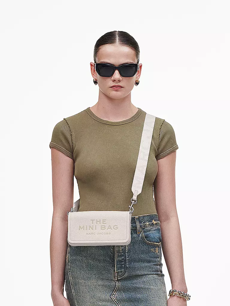 MARC JACOBS Ledertasche - Mini Bag THE MINI MINI BAG weiss