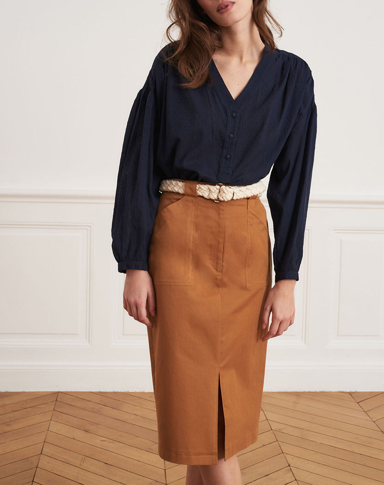 La Petite Francaise Jupe Jordan camel