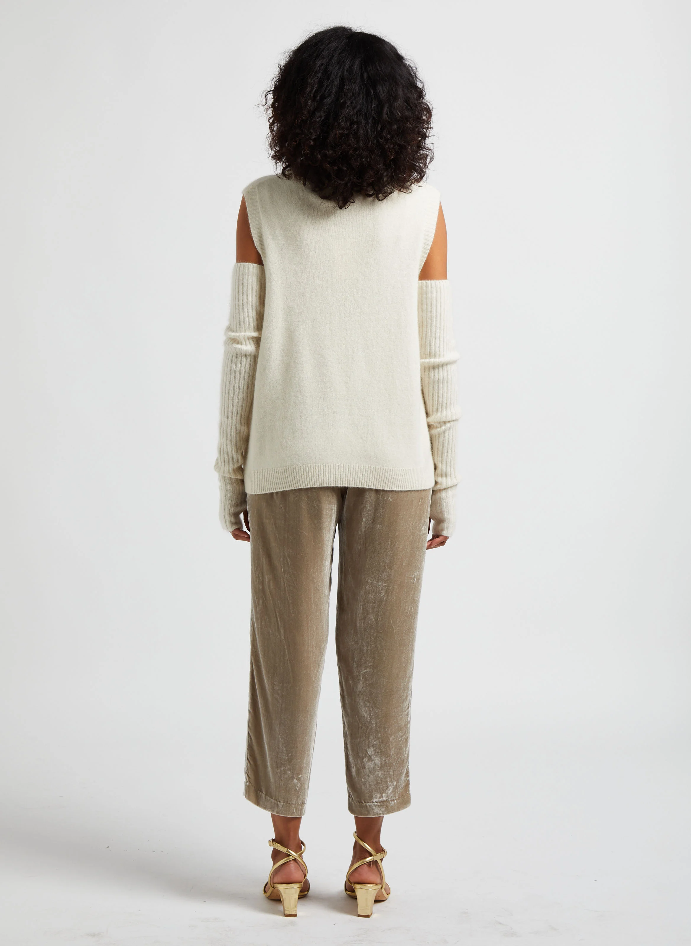 TERRO - Pantalon droit en velours | Gris
