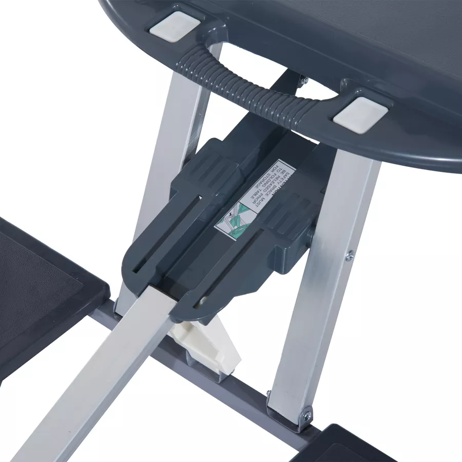 Outsunny Campingtisch mit 4 Sitzen schwarz, grau