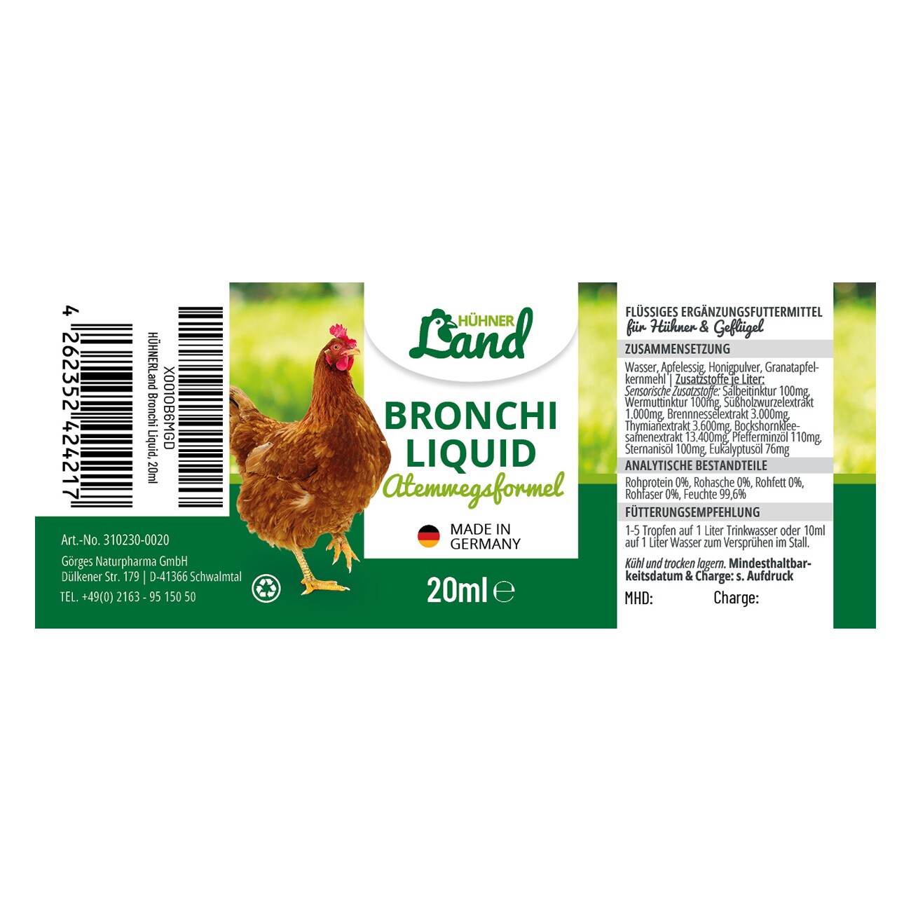 HÜHNER Land Bronchi Liquid 20ml