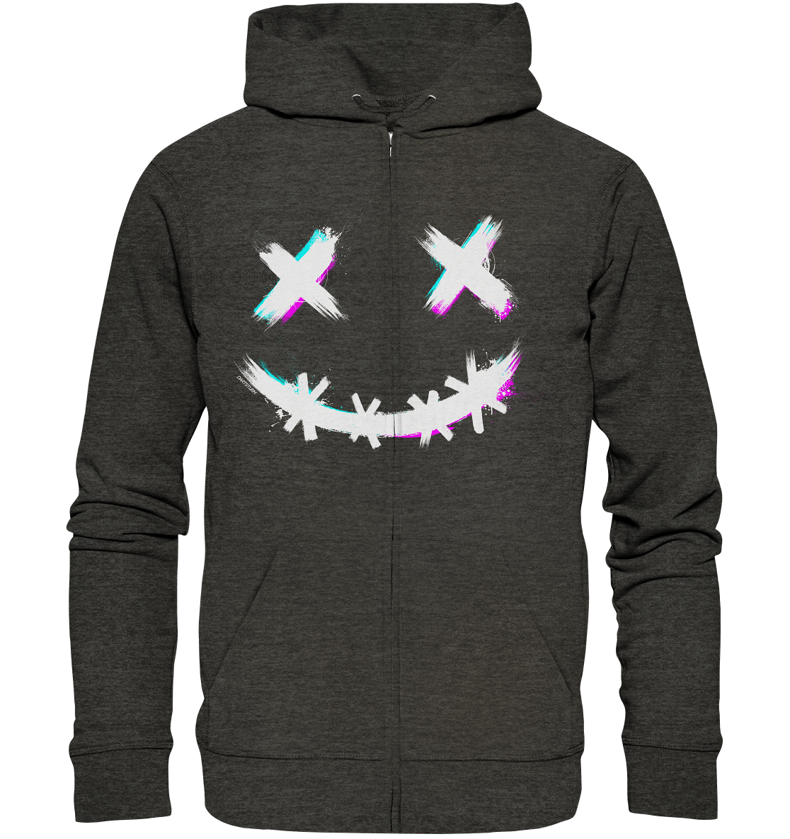 DartSturm - Scary Smile - Weiß - Organic Zipper