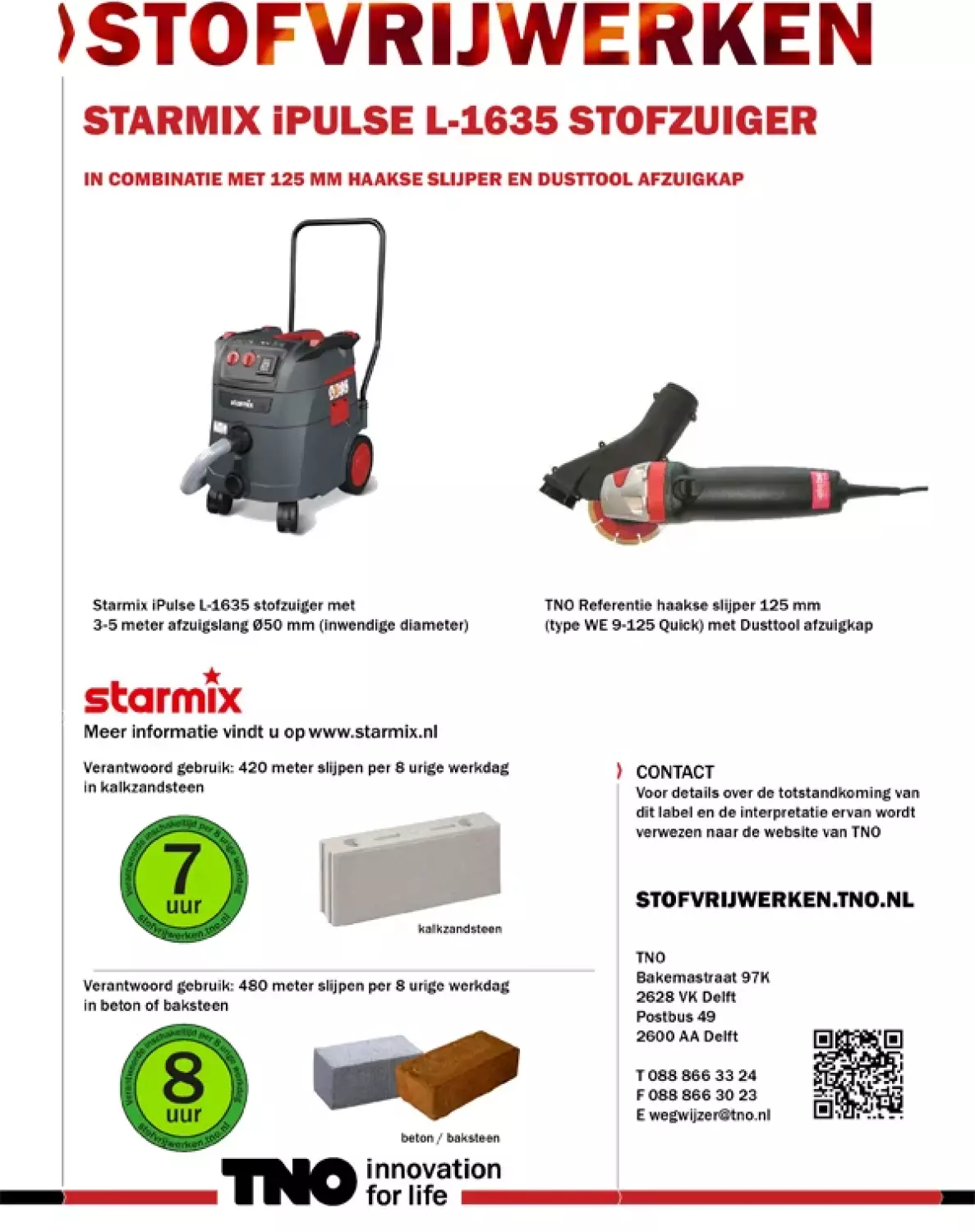 Starmix iPulse L-1635 Premium Bouwstofzuiger met rijbeugel - 1600W - L-klasse - 35L