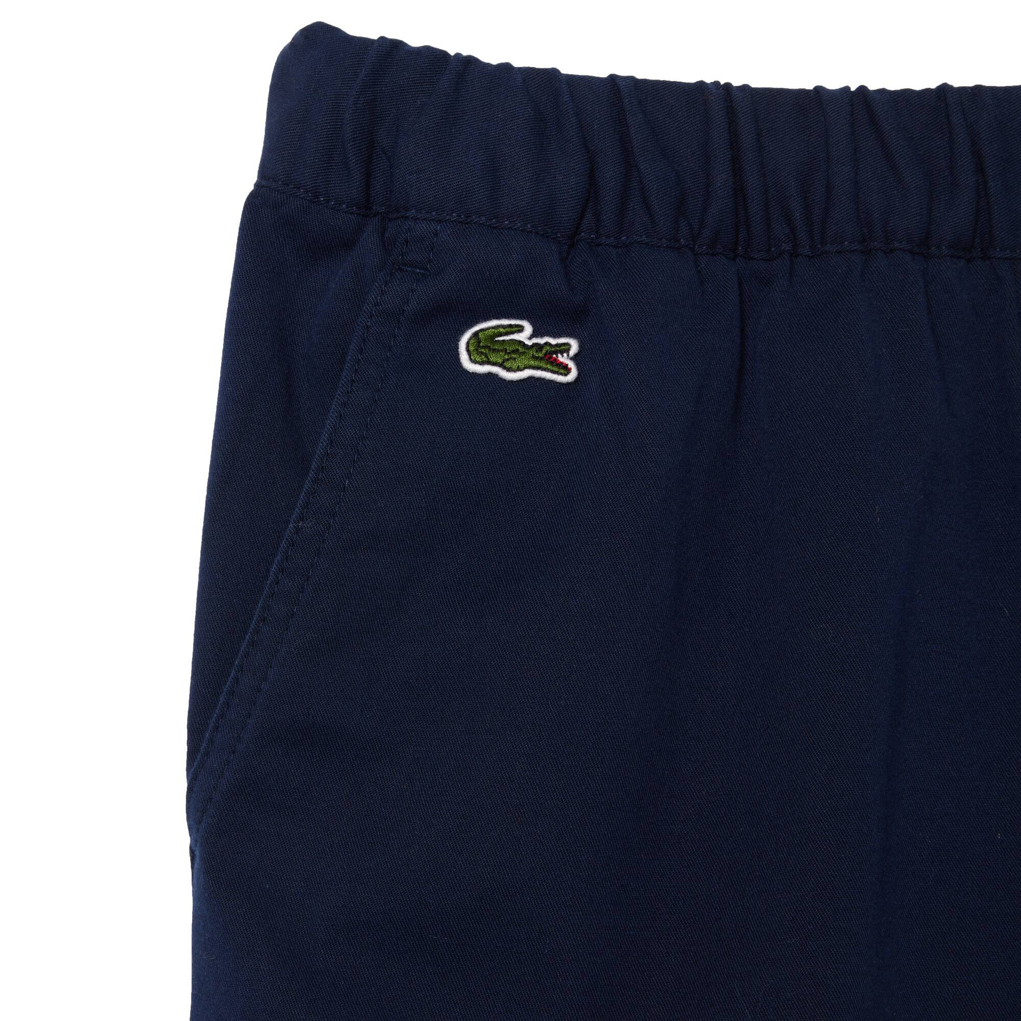 Leichte Cargohose aus Gabardine Hosen - Blau - Lacoste - Jungen