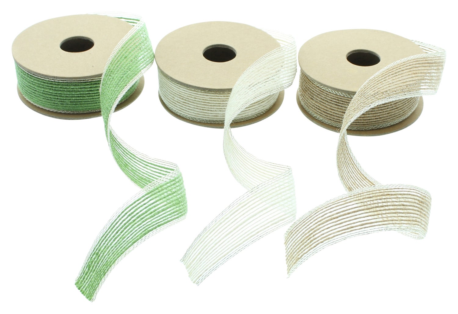 FRANK FLECHTWAREN | Cadeaulint gouden rand, set van 3, 2,6 x 300 cm, JUTE