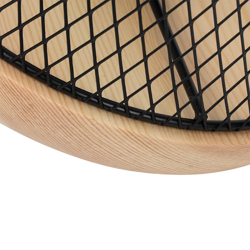 Design tafellamp zwart met hout - Bosk