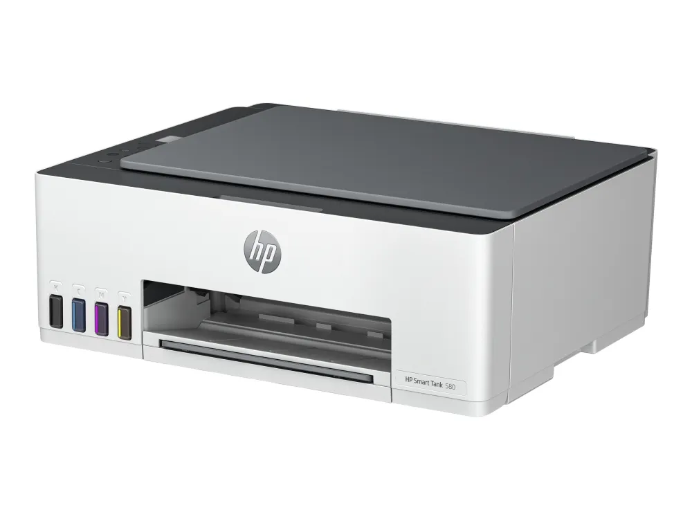 HP Smart Tank 580 All-in-One - Multifunktionsprinter - farve - blækprinter - Legal (216 x 356 mm) (original) - A4/Legal (medie) - op til 10 spm (kopiering) - op til 12 spm (udskriver) - 100 ark - USB 2.0, Wi-Fi(n) - lys basalt