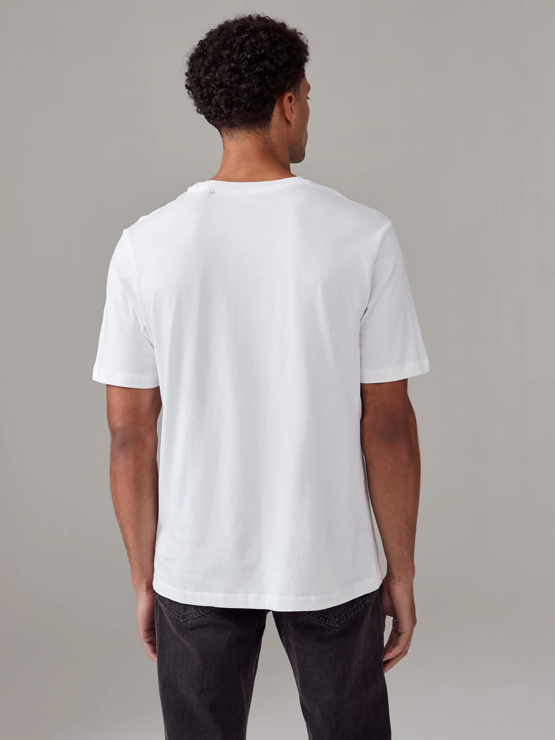 Wit/zwart/marineblauw - Normale Pasvorm - Essential katoenen T-shirts verpakking van 6