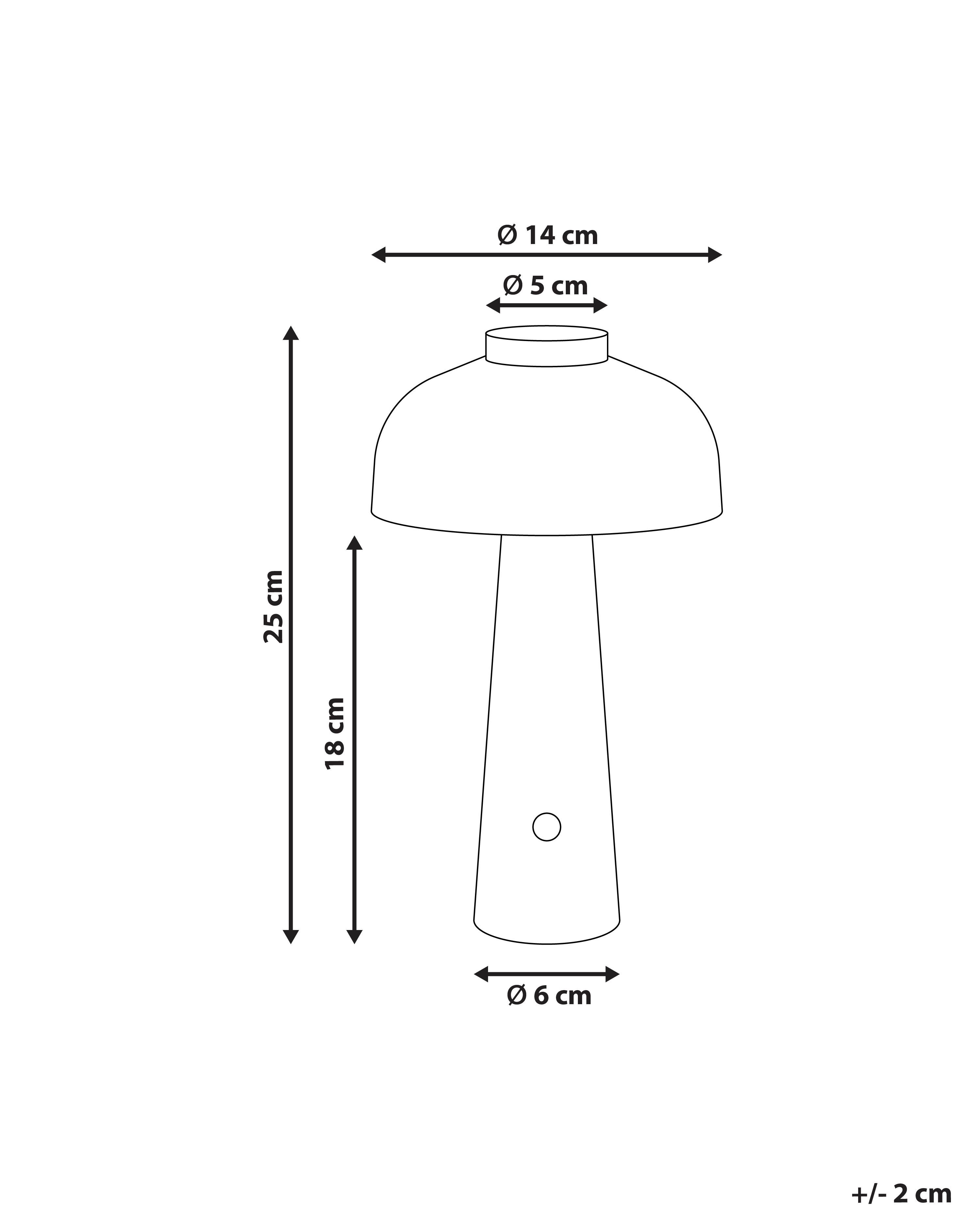 LED draadloze tafellamp AGUSAN met dimmer Metaal Grijs