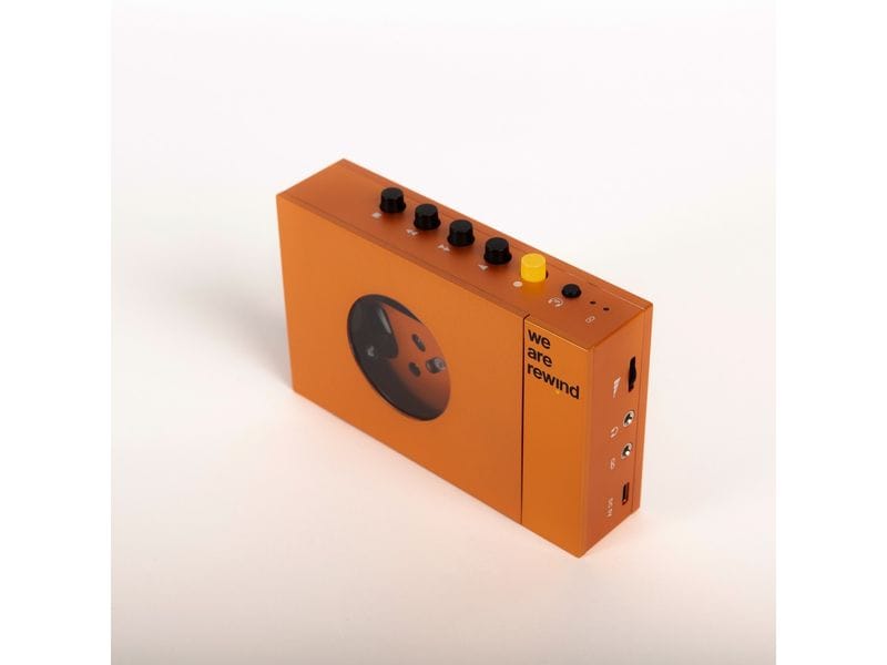 CE Portabler Kassettenspieler we are rewind Orange Tragbarer Kassetten-Player mit Bluetooth