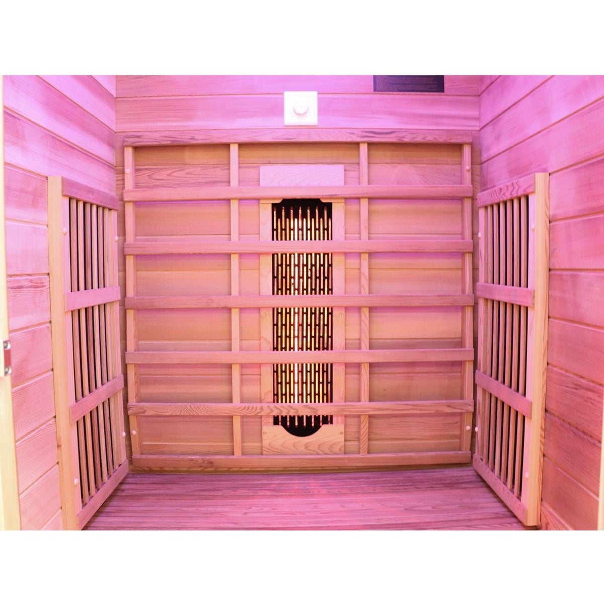 Dewello® Infraroodcabine Infraroodsauna TORONTO 102cm x 102cm incl. 3 full spectrum emitters, koolstof emitters, 1 persoon, LED