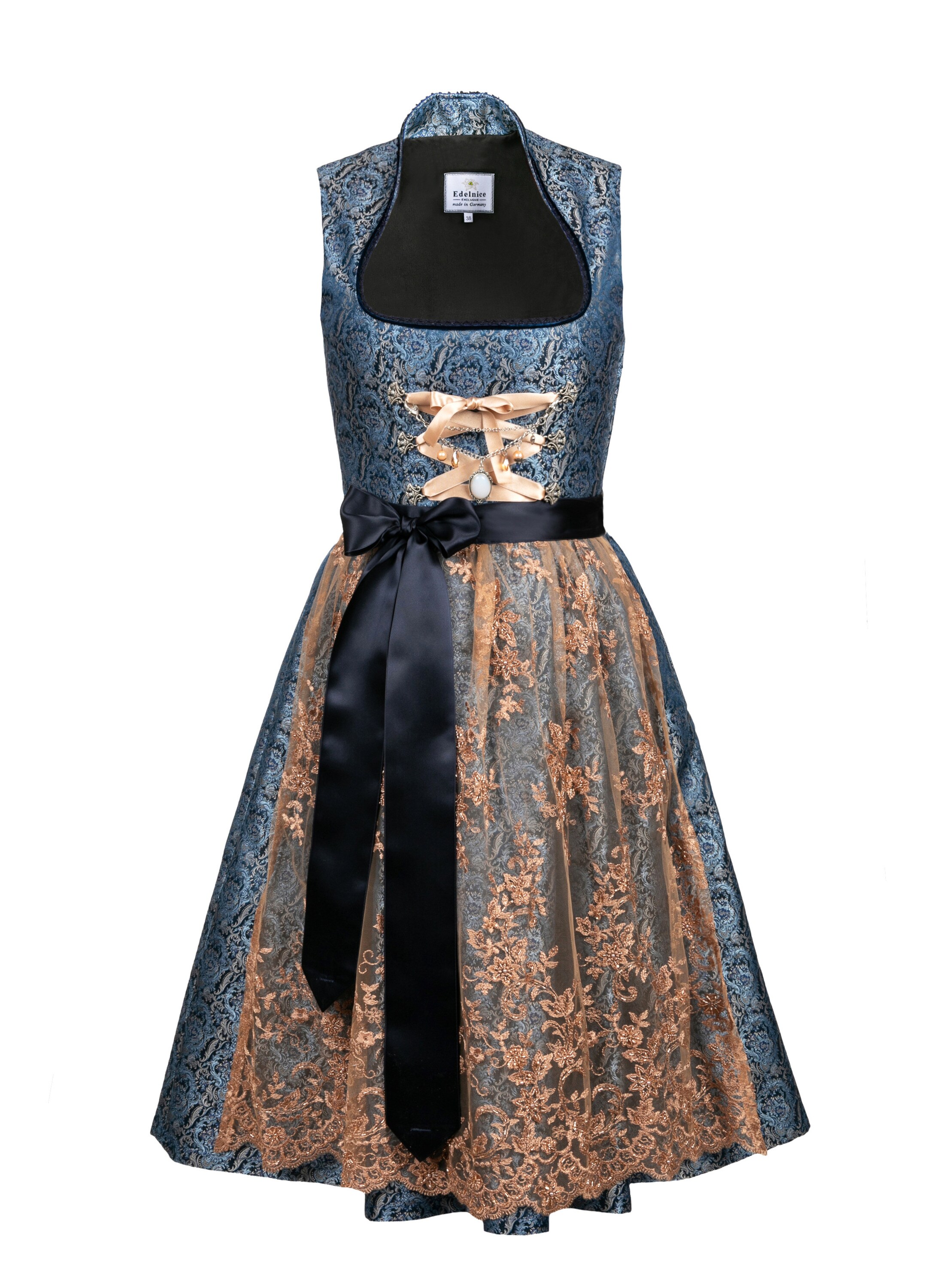 Midi Dirndl 2-teilig Stehkragen Estelle