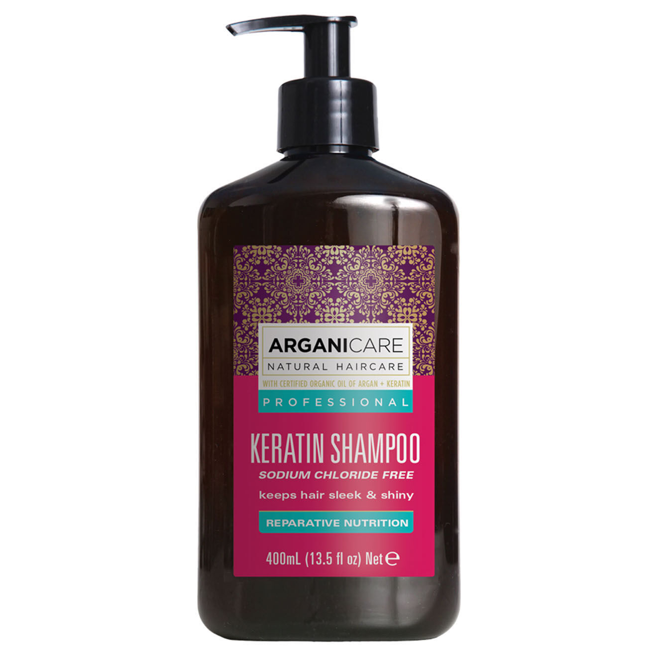 Arganicare Shampooing réparateur et nutritif Kératine tous types de cheveux -  400 ml
