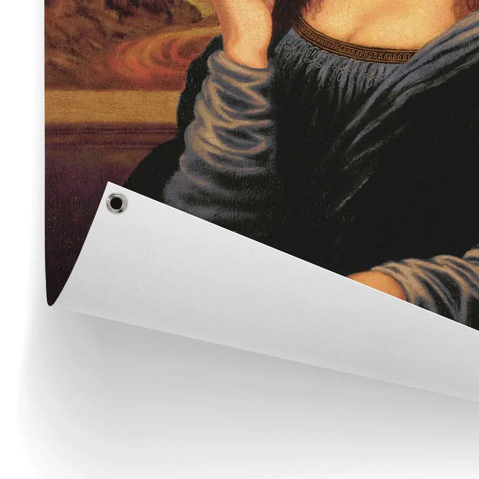 Tuinposter Mona Lisa - joint - 80x60cm - Bruin