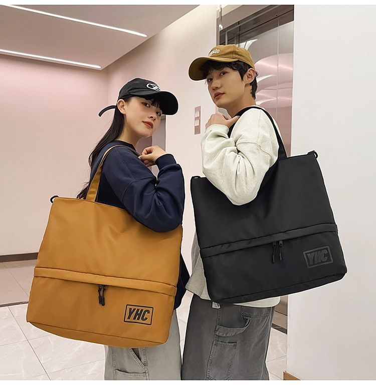 Hikuozy - Nylon Tote Bag met Letterprint