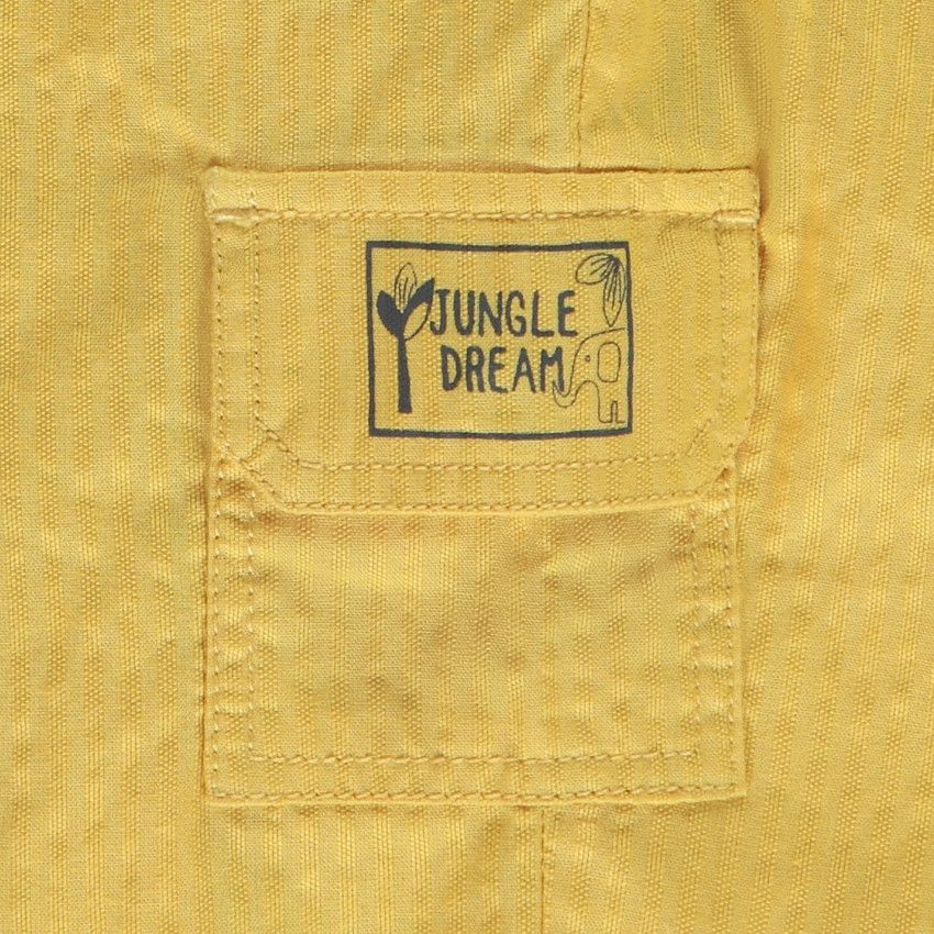 Ensemble débardeur print animaux de la savane + bermuda pour bébé garçon - Jaune
