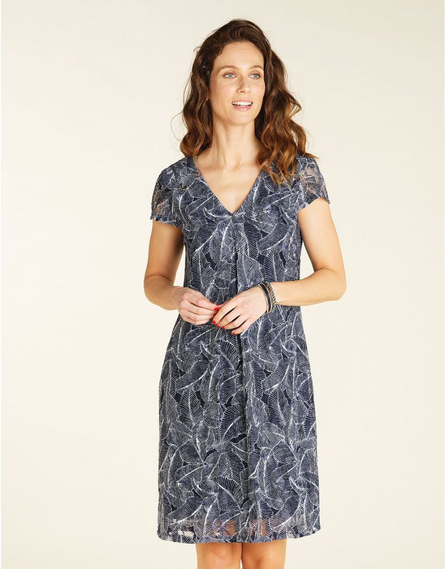 Robe résille marine