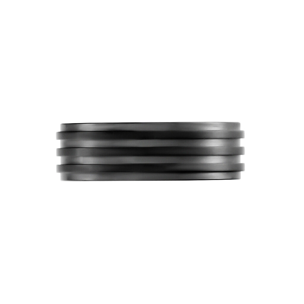 Bague Rico Acier Noir