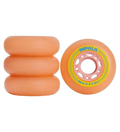 Impala -Räder - 4er-Pack - 70 mm - Rosa/Gelb
