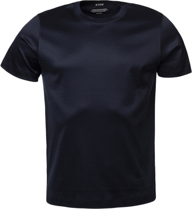 ETON Navy Blue Filo di Scozia T-shirt Blå