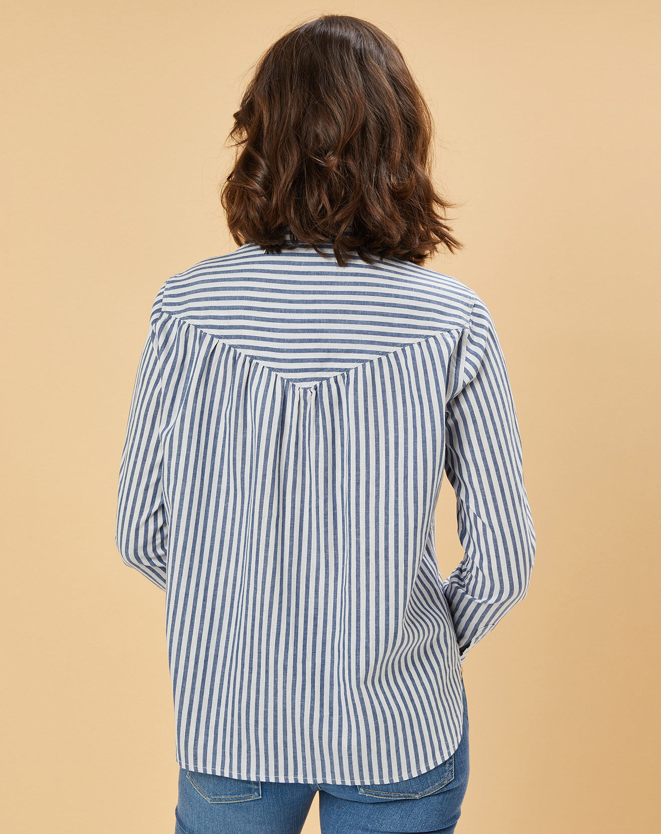 Acquaverde Chemise en Popeline Gaby rayée multicolore