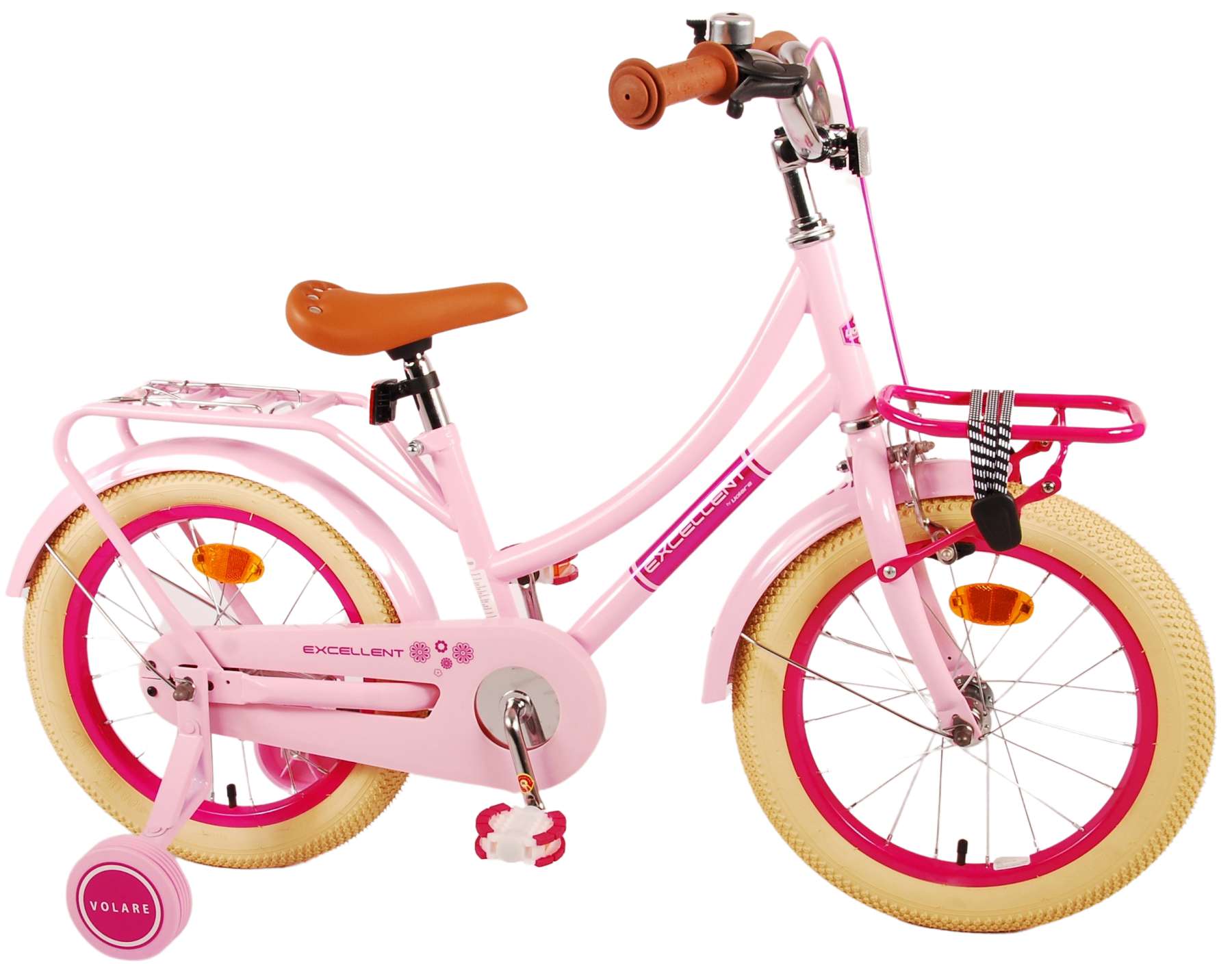 TPFSports Excellent Kinderfahrrad - Mädchen - 16 Zoll - Rücktritt + Handbremse - Grün