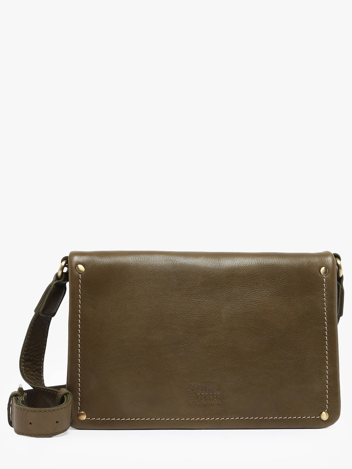 Sac bandoulire Boston cuir BASILIC PEPPER