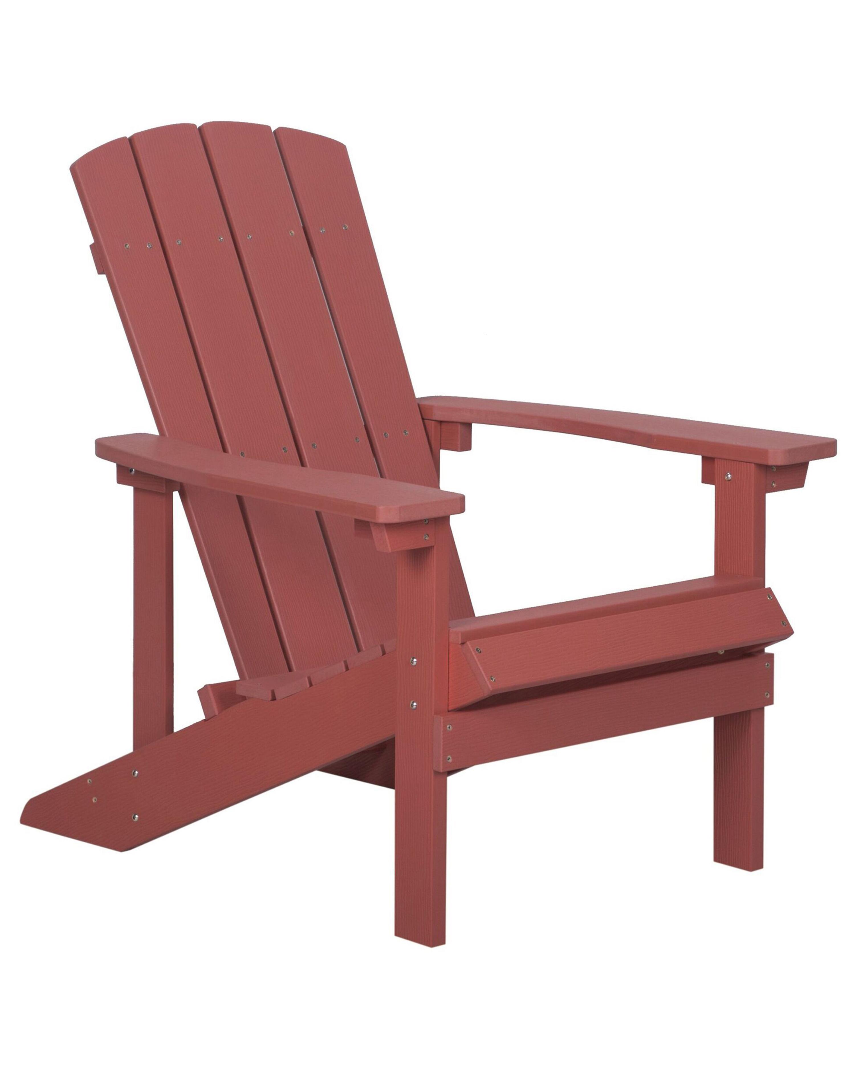 Tuinstoel ADIRONDACK met voetenbank Rood