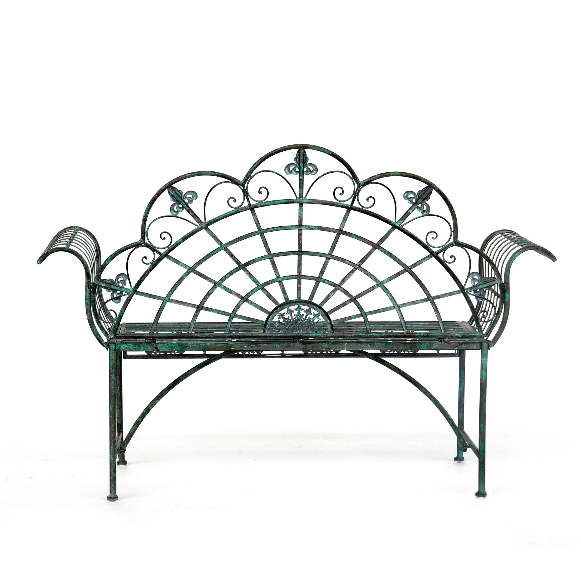 Metallbank 'Marlon', vintage-grün,  L 146 cm, B 46 cm, H 102 cm günstig bestellen