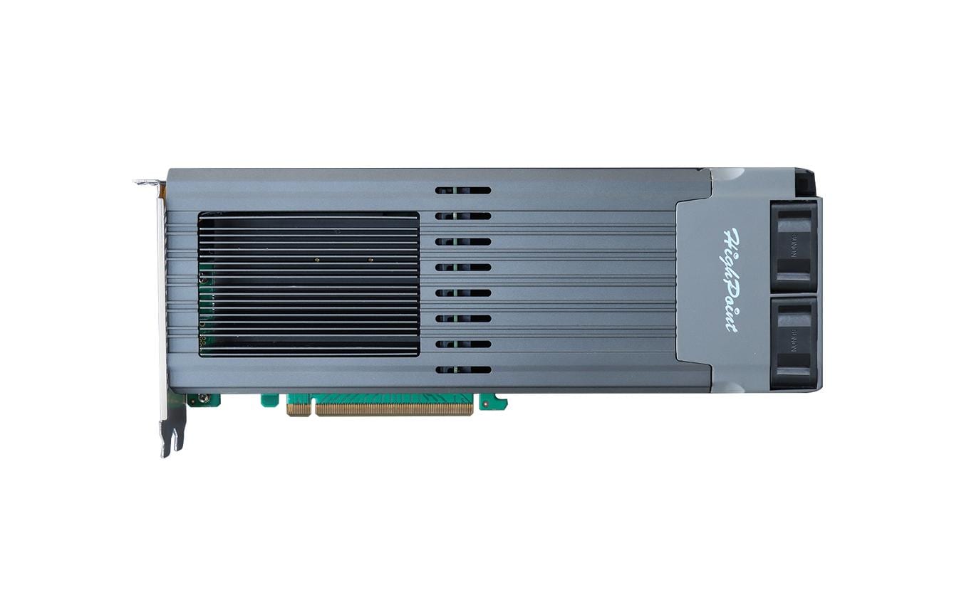 RAID-Controller SSD7749M PCI-Ex16v4 - 8x M.2 NVMe<br>8x 22110 M.2 zu PCIe 4.0 x16 NVMe RAID Controller – Entwickelt für leistungsstarke Industrie-/Edge-Server-Anwendungen