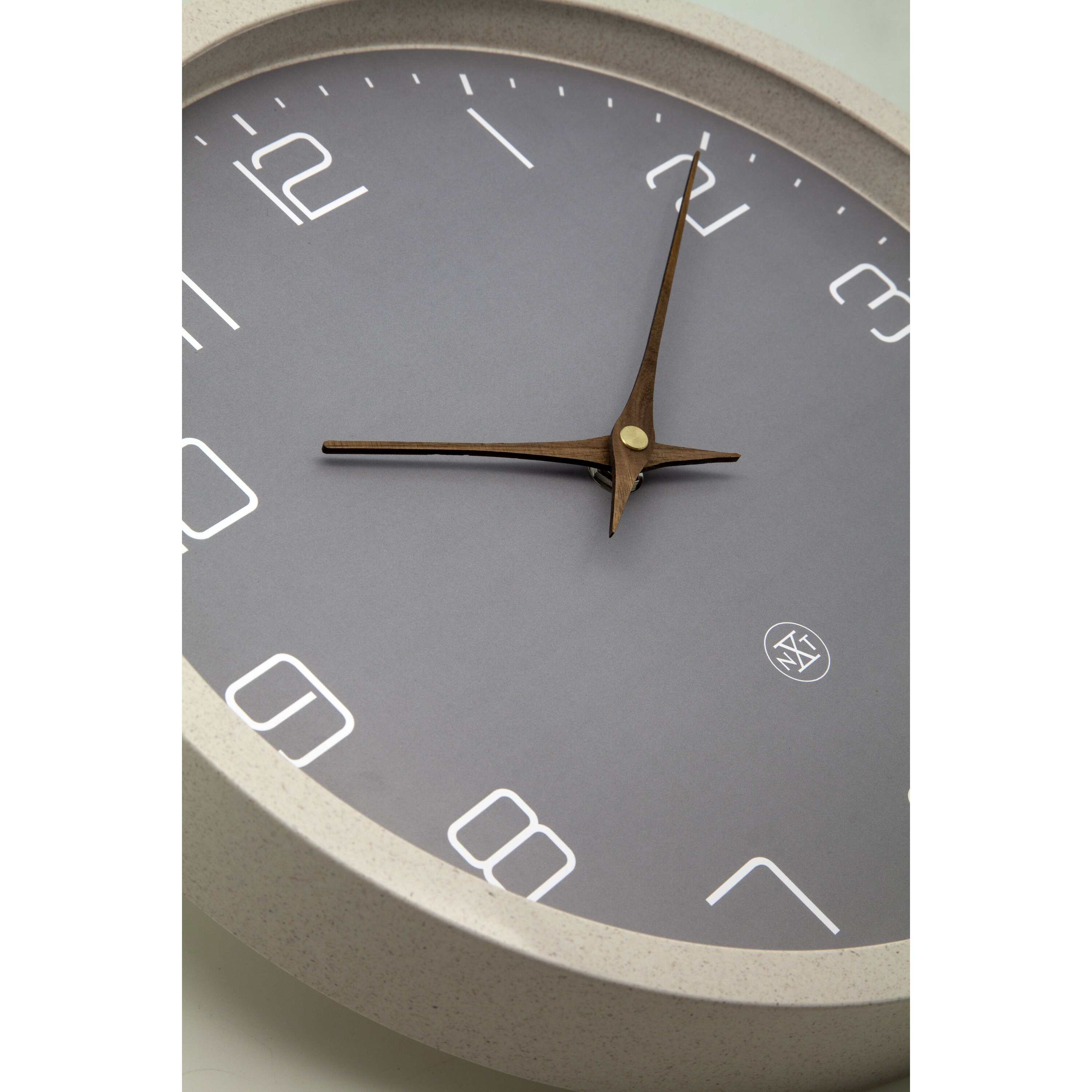 NeXtime - Wandklok 30cm - Stil - Zwart - Papier & Bioplastic - nXt