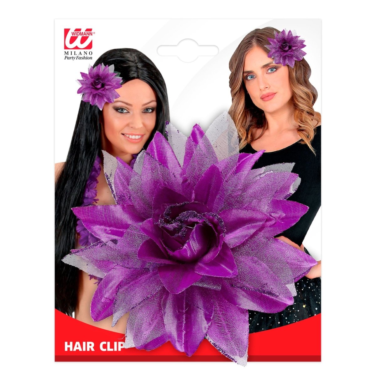 Paars Haarbloem Glitter