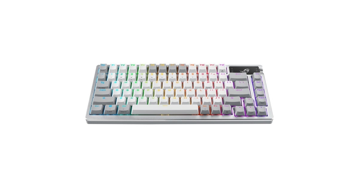 ASUSROG Azoth, gaming toetsenbord  (Wit, US lay-out, ROG NX Snow, RGB leds, TKL, Hot-swappable, Bluetooth / 2.4GHz / USB 2.0)