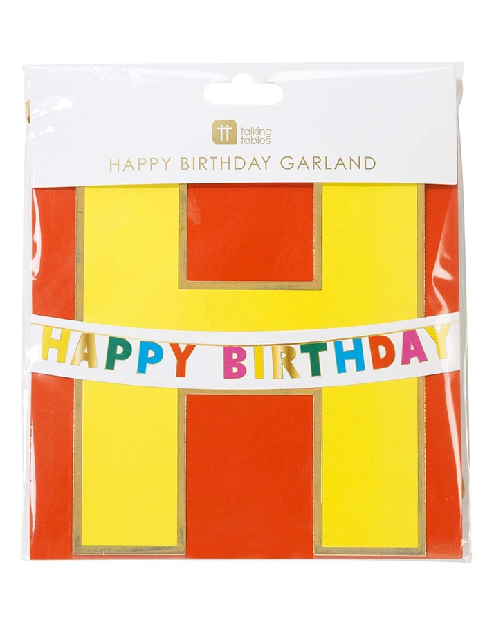 Girlande HAPPY BIRTHDAY RAINBOW (3m) in bunt
