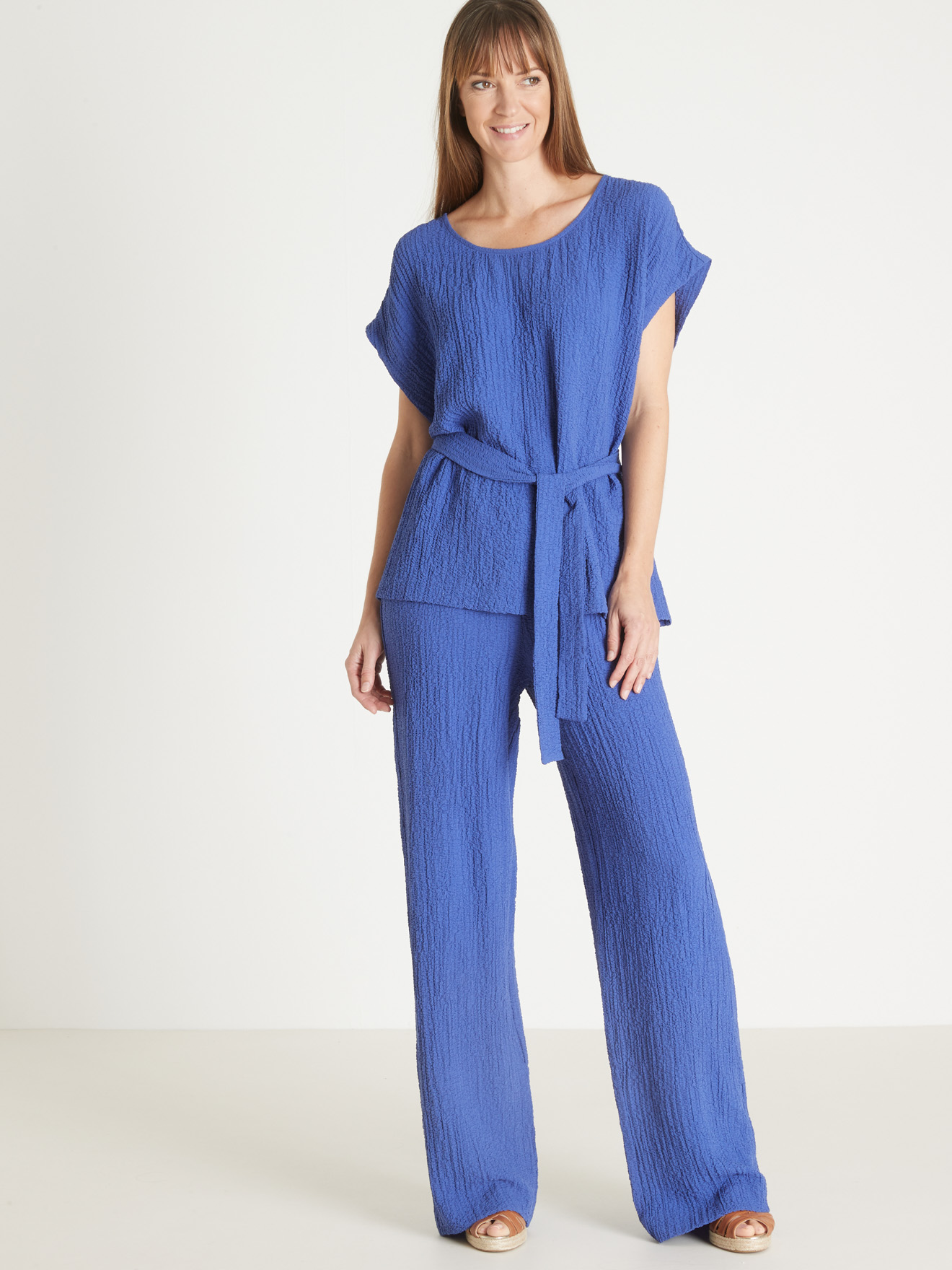 Blouse en seersucker