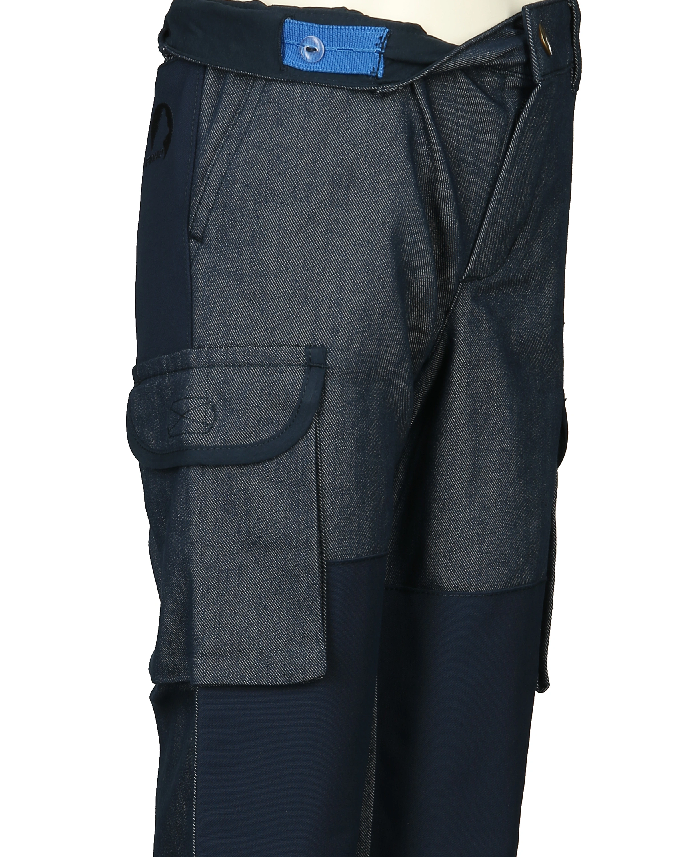 Jeans-Cargohose KELKKA verstärktem Knie in dark blue denim