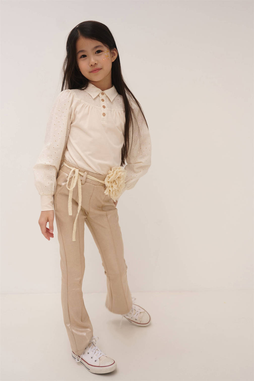 NONO bootcut casual broek goud